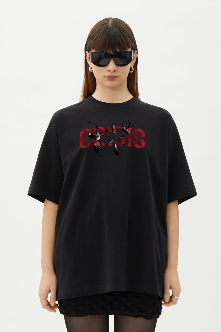 CRISIS OVER SIZE TEES