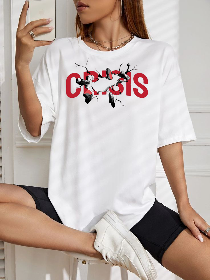 CRISIS OVER SIZE TEES